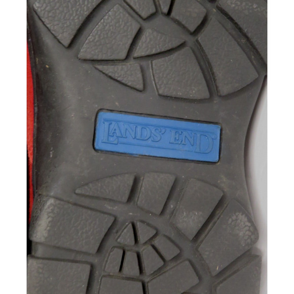 Lands End Men’s Shoes Red Suede Leather Casual Moc Elastic Slip Ons Size 9.5 - Picture 9 of 10